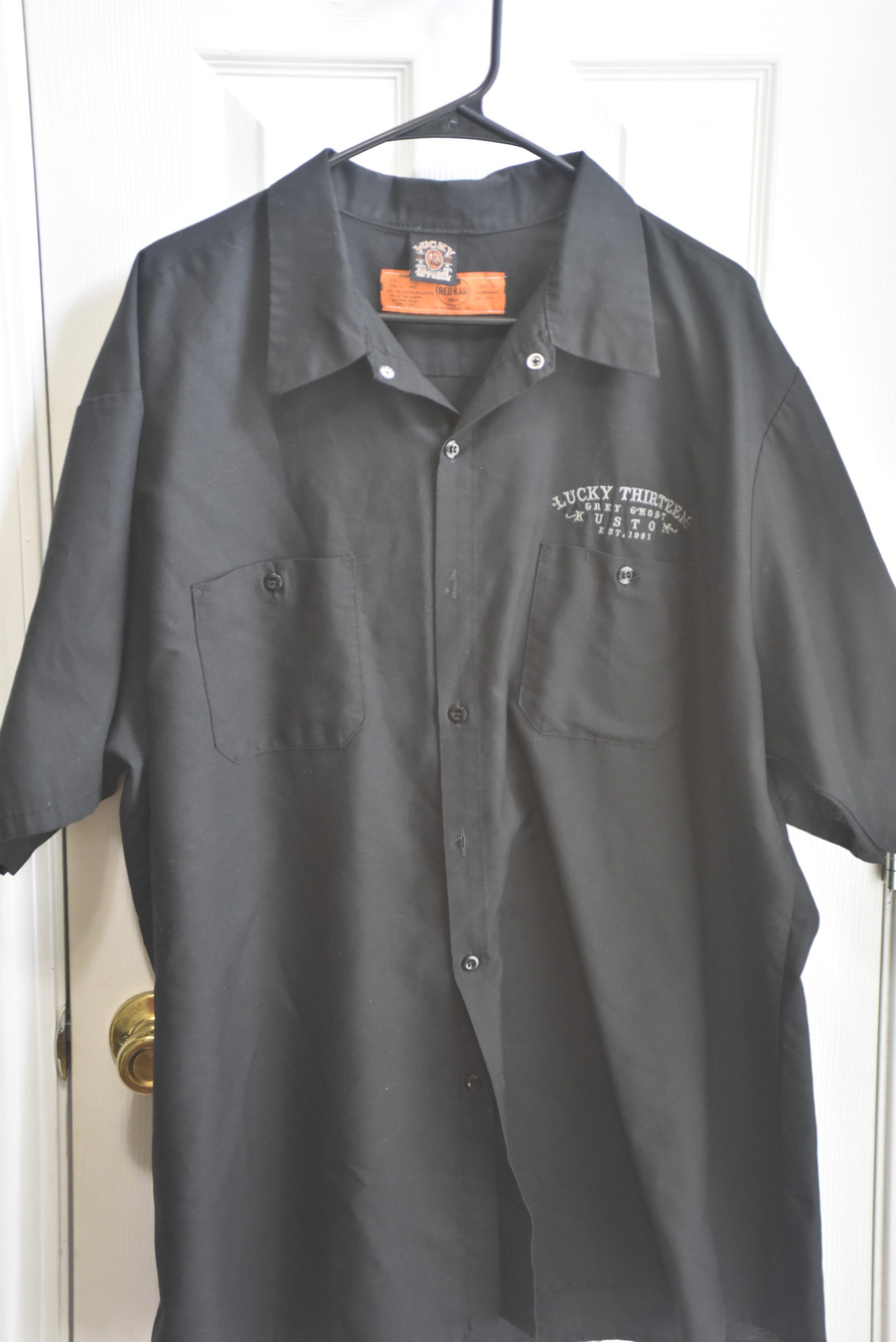 Lucky 13 Red Kap Work Shirt Black Short Sleeve 3XL Grey Ghost LSC309